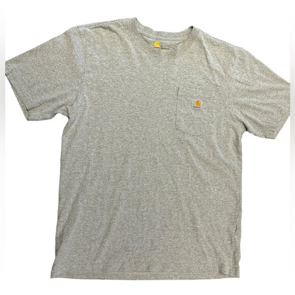 Carhartt Mens Medium Gray Short Sleeve Pocket T Shirt - Picture 1 of 5